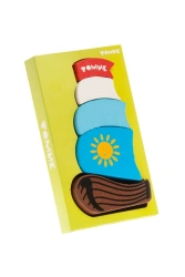 Colorful Non-Axis Pyramid Toy - Ship (5 Pieces) Model 511