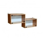 Wall-Mounted Shelf with Glass Doors Model 00186