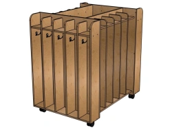 Floor Towel Rack with 20 Cells, Plywood (Painted) - Model ШД65