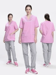 Women's Medical Suit Iris, Bright Pink/Grey, Art. 87472932