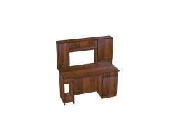 Comfortable Computer Desk with Storage and Overhead Unit