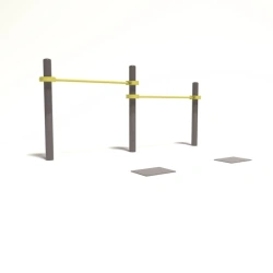 Adjustable Horizontal Bars with Foot Support for Pull-Up Tests