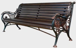 Forged Bench with Softwood Slats