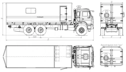 Operational Service Truck for Special Equipment - KAMAZ 43118-37 Model 5759N1