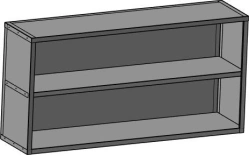 Wall-Mounted Open Kitchen Shelf for Dish and Utensil Storage, Type PNO