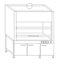 Metal Fume Hood with Built-in Cabinets SHV-7(m)