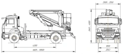 Vehicle with Lifting Platforms R180T, VA180T Velmash-S Type 57510 Model 57580N