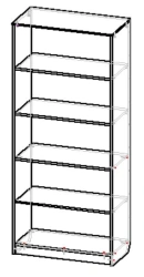 Document Storage Rack with 4 Shelves