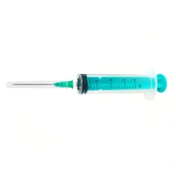 Disposable Sterile Three-Part Injection Syringe with Luer Tip, 19 ml