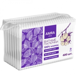 Cotton Swabs for Hygiene and Cosmetic Use - Pack of 400 AMRA