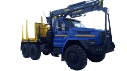 Forest Truck with Crane Manipulator GM 6377N7-10 on Ural 55571-6151 Chassis