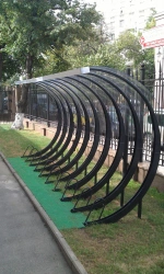 45-Degree Bicycle Parking Rack with Canopy