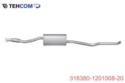 Exhaust Silencer with Outlet Pipe for ZMZ 51432.10 (Euro 4) - Model 2017