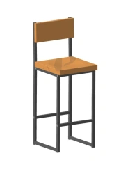 Simple RS 01.00.56 Bar Stool with Backrest, Folding Design