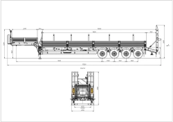 Semi-Trailer 98132V with Load Space Frame and Platform