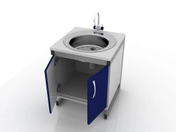 Laboratory Table with Single Sink, Model 204-001-1-800, 600x600x800 mm