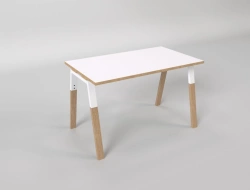 Elegant Direct Desk with Metal and Solid Wood Legs SR6-B