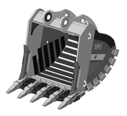 Heavy-Duty Rock Bucket for Excavators RDX-83.22d-18WC9(5)WS