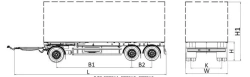 MDO432 Container Trailer with 12 Ton Load Capacity, Model 878563