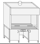 Metal Exhaust Cabinet with Support Pillars SHV-6(m)