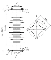 Polymer Insulator for Outdoor Installation OCK 10-110-A01-2 UHL1