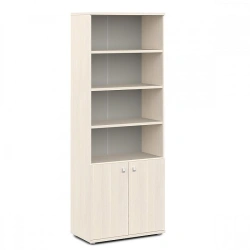 Semi-Open Wooden Archive Cabinet for Document Storage