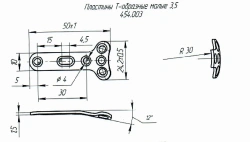 Small T-Shaped Plates 3.5, Article 454.003