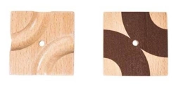 Wooden Plate with 90-Degree Turns Right and Left