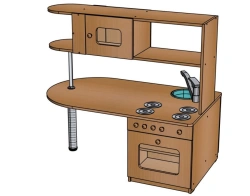 Educational Play Kitchen Set for Preschool Children - Model NIM25