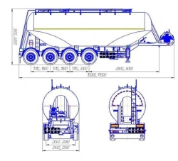 Bulk Material Transport Semi-Trailer for Cement and Feed with 23m³ Capacity CM-4