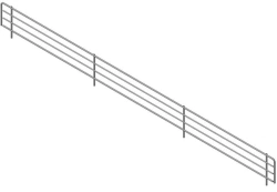 Front Shelf Stopper 645*75 - Wire Steel Material