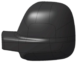 Textured Left Mirror Cover for Right-Side Vehicles (1679995481)