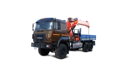 Special Truck BORUS 48221 with Manipulator Crane IT 150 on URAL 43 Chassis
