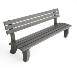 Stylish Anti-Vandal Eco Bench Mercury 1.6m