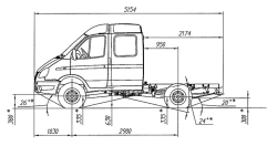 2-Axle Chassis for All-Wheel Drive Truck, Model 231073