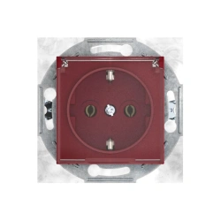CADUCEUS ALING PRESTIGE Hidden Installation Socket with Grounding, 16A, 250V, Burgundy, Art. 6003.3