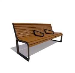 Milan Park Bench with Armrests and Dividers, Model 76074