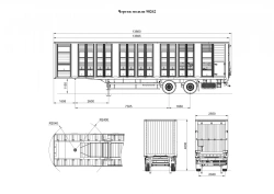 Livestock Transport Semi-Trailer Tonar Model 98262 with Axles Tonar Model 90422, 90431