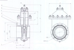 Bronze Bypass Gate Valve DN 150 PN 0.1 MPa ITSHL.491685.001-01