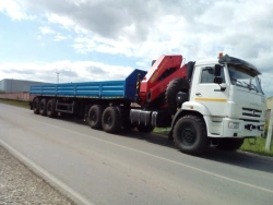 Seddle Tractor Model 675415 with Crane (INMAN IM100) on KAMAZ 43118 Chassis