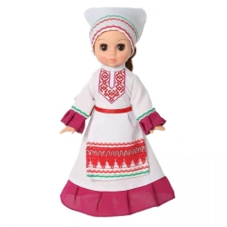 Plastic Doll Ely in Mari National Costume 30 cm, V3251