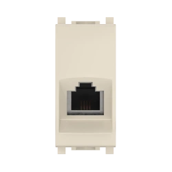 CADUCEUS ALING Experience Hidden Installation Telephone Socket RJ12 6P4C Cat.3 1M Beige Art. 74211.9