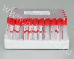 MiniMed Vacuum Tube with Separator Gel, 6 ml, 13x100 mm, Red, PETF