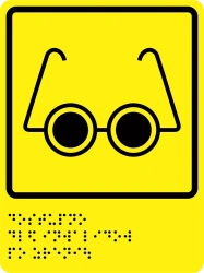 Accessibility Sign for Visually Impaired (Tactile-Visual Icon)