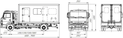 Special Purpose Vehicles - Laboratory, Workshop, Mobile Home, Animal Transport - Model 47020E, 47020E-02 on KAMAZ 4308 Chassis