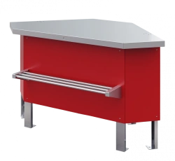 Medium Temperature Refrigerated Display Case PHS-UN (Meat, Built-in Refrigeration with Bar Support)