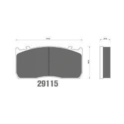 Disc Brake Pad for Gazelle Next Trucks WVA 29115