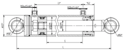 Hydraulic Cylinder 1143-01.00.00.00 (100x60-800 mm) 16 MPa