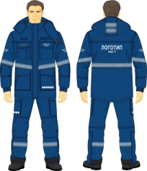 Men's Protective Suit Against Thermal Arc Risks with High Energy Absorption Level 7 - Gazprom Style