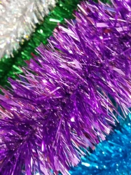5-Layer Tinsel Garland, 1.8M, Light Purple